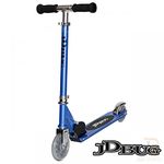 JD Bug Junior Street Folding Kids Scooter, for Boys and Girls Aged 5+, Adjustable Handlebar Height (Reflex Blue)