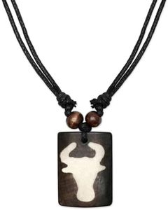 SoulCats® 1 Ciondolo Realizzato in Cocco con Collana infinitamente Regolabile, Motiv: Cannabis