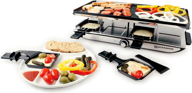 Swissmar Geneva 8-Person Raclette Grill – Non-Stick Party Grill
