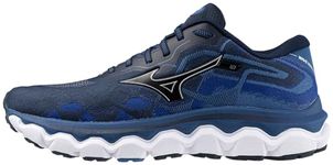 Mizuno Men's Wave Horizon 7 Running Shoe, Dress Blue/Silver, 11.5