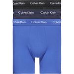 Calvin Klein - Men's Underwear Multipack - Calvin Klein Trunks 3 Pack - Signature Waistband Elastic - Elasticated Cotton - Black/Blue - Size XL