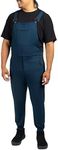 Swoveralls Unisex Sweatpant Overalls – Relaxed Fit Bib Overall | Jogger Cuff, Zipper Fly, 6 Pockets- Large Navy