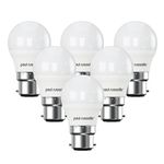 paul russells LED Golf Ball – Dimmable Bayonet Fitting Light Bulbs, 5.5W 470LM B22 G45 LED Bulbs, 40w Equivalent, 6500K Daylight, Dimmer BC Energy Saving Ceiling Lights, Pack of 6