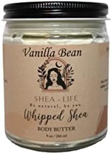 Vanilla Bean Premium Blend Whipped Body Butter with nourishing shea butter. Excellent body butter for softer skin naturally while also enjoying the uplifting fresh aroma of Vanilla.