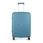 VIP Quad Pro Check-in 66 cm (Medium) 8 Wheels Trolley Bags for Travel, Hard Case Lightweight Bag with TSA Lock, Anti-Theft Zipper & Premium interiors (Blue)