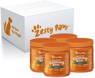Zesty Paws Advanced Calming Chews for Dogs - Composure & Relaxation for Everyday Stress & Separation + Thunderstorms & Travel - with Ashwagandha & Melatonin - Turkey Flavor - 4 Pack…