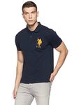 U.S. POLO ASSN. Men's Solid Slim Polo (USTSHC0018_Navy S)