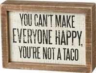 Primitives by Kathy Not A Taco Inset Sign, 5x7 inches, Wooden