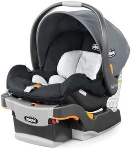 Chicco KeyFit 30 ClearTex Infant Car Seat and Base, Rear-Facing Seat for 4-30 lbs., Includes Head and Body Support, Compatible with Chicco Strollers, Baby Travel Gear - Pewter/Grey