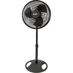 Lasko 16 Inch Oscillating 3 Speed Adjustable Pedestal Stand Fan, Black (2 Pack)