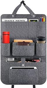 XPOOP Car Seat Organiser, Car Seat Organiser for Kids, Backrest Protector Car, Back Seat Organiser Kids, Car Organiser Seat, Premium Felt Car Seat Back Organiser, Backrest Car Organiser