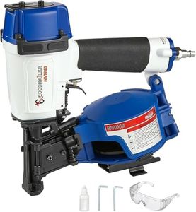 Goodnailer NVH45 Roofing Nail Gun, 15 Degree Roofing Nailer with 7/8-Inch to 1-3/4-Inch Nail Compatibility, 3/8 NPT Air Connector, 120-Pcs Load Capacity for Roofing Constructions(Navy Blue)