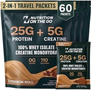 2-in-1 Whey Protein Isolate + Creatine Packets, Cinnamon Roll, 60 Pack