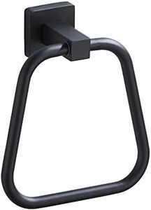 Matte Black Towel Ring for Bathroom, Kitchen Bath Towel Holder Hangers Wall Mount Heavy Duty Stainless Steel