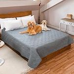 Waterproof Dog Bed Covers for Couch Protection, Water-Resistant Anti-Slip Soft Dog Pet Blanket, for Furniture Bed Couch Sofa (137x208cm,Grey)