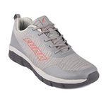 FURO HR. Grey/Neon Orange Low Ankle Outdoor Running & Walking Sports Shoes for Men O-5034