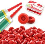 Caulk Cap for Seal Caulking Tubes, Caulk Saver Sealer Caps for Caulk,Silicone, Roofing Cement-Red (Pack of 100)