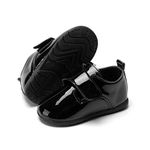 Sonsage Infant Baby Boys Girls Classic PU Leather Wedding Loafers Brogue Toddler Oxford Dress Shoes First Steps Walking Flat Lazy Crib Shoe B Black