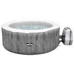 Dellonda 2-4 Person Inflatable Hot Tub Spa with Smart Pump - Wood Effect - DL88