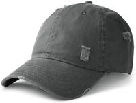 FURTALK Unisex Ripped Vintage Baseball Cap Distressed Low Profile Unstructured Washed Cotton Dad Hat Adjustable Grey