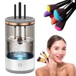 PINAKPANI Electric Makeup Brush Cleaner,USB Automatic Cosmetic Brush Cleaner,Upgraded Electric Makeup Brush Cleaner for All Size Beauty Makeup Brushes,Auto-Rotating Brush Cleanser Deep Cleaning