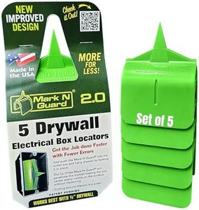Buddy Tools Mark N Guard, Set of 5 - Drywall Outlet Marker for Finishing - Protects Wires During Sheetrock Installation - Drywall Tools for Electrical Outlet Marking - Electrical Box Locator