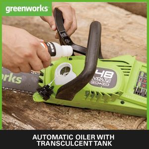 Greenworks 48V Cordless Chainsaw – Battery Powered Electric Saw