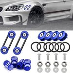 ROMINVIC Bumper Quick Release,Quick Release Front Rear Bumper Fasteners Holders Kit O-Ring Rubber Band Stainless Steel Bolts Nuts Washers Tire Valve Caps Compatible