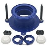 One N Done Toilet Flange Repair Kit - Complete Toilet Seal Repair For Wax Seal, Rubber Gasket Ring,Tool-Free Nuts Includes 3 1/2-Inch Locking Bolts, Bolt Caps- Easy Toilet Bowl Repair T10-OND-200-DS