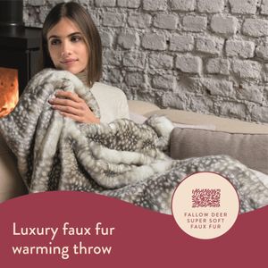 Dreamland Electric Blanket – Fallow Deer Print, 160x120cm