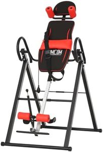HOMCOM Gravity Inversion Table w/Safety Belt Adjustable Hand Stand Home Back Stretcher Machine For Muscle Pain Relief, Red