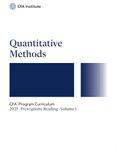 2025 CFA® Program Prerequisite Reading Volume 1: Quantitative Methods