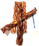 Bully Sticks for Dogs - Canadian Made Bully Sticks for Dogs - *(12 INCH Braided 3 Pack)* - Bully Sticks - Low to No Odor Bull Pizzle - Thick Premium Long Lasting Bully Sticks