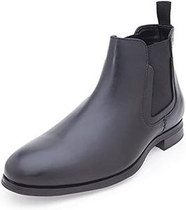 Red Tape Men's Classic Chelsea Boots - Elevated Look, Utmost Comfort, Firm Grip, Slip -Resistance, Shock Absorption, Better Traction & Soft-Cushioned Insole, Model RTE3281B, Black, UK9/US10