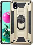 DAMONDY for ZTE Blade A3 2020 Case,ZTE Avid 579 Case,Military Grade Shock Protective Kickstand 360 Ring Holder Hybrid Hard Back Phone Cover Case for ZTE Avid 579 -Gold