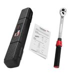 UYECOVE Torque Wrench 3/8 Inch Drive Click 10-60Nm/7.4-44.3FT.LB, 3/8 Inch Torque Wrench 72-Tooth, Torque Wrench for Bicycle & Motorcycle