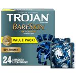 Trojan Condom Sensitivity Bareskin Lubricated, 24 Count