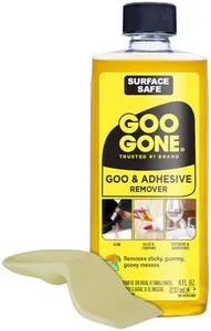 Goo Gone Original Liquid - 8 Ounce - Surface Safe Adhesive Remover Safely Removes Stickers Labels Decals Residue Tape Chewing Gum Grease Tar Crayon Glue