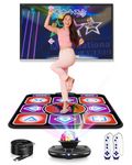 Acelufly Dance Mat, Electronic Dance Mat for TV with Camera, Non-slip Dance Mat for Girls, Birthday Gifts Dance Game Mat for Kids Adults Girls Boys (Black)