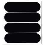 B REFLECTIVE Éco STANDARD™, 4 retro reflective stickers kit, Night high visibility safety, Adhesive for Motorbike Helmet/Scooter/Bike/Stroller/Buggy/Toys, 8,5 x 2,3 cm, Black