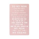 TANWIH Mom Mothers Day Card - You Hold A Speical Piece of My Heart - Mom Birthday Gifts from Daughter, Engraved Wallet Card