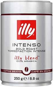 illy Intenso Whole Bean Coffee, Bold Roast, Intense, Robust and Full Flavored With Notes of Deep Cocoa, 100% Arabica Coffee, No Preservatives, 250g Can (Pack of 1)