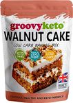 Groovy Keto Walnut Cake Cupcake Mix | Low Carb | Keto Friendly | Sugar Free | Only 1.5g Net Carbs Per slice | Keto Baking Mix, Diabetic Friendly - 280g Pouch