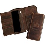 ABYS Brown Hunter Leather RFID Protected Passport Holder for Men and Women | Card Holder | Passport Pouch | Travel Organiser