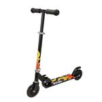 ATOM Inline Childrens Scooters | Kids Push Scooter With Adjustable Handle Height | Easy Foldable Kids' Scooter For Boys And Girls| Kick Scooter For Kids | Ages 5-12(Black Flames)