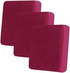 hyha Velvet Couch Cushion Covers, Soft Sofa/Couch Seat Cushion Covers for sectional Sofa, Magic Sofa Covers Washable, Couch Sofa Covers for 3 Cushion Couch(3 Cushion Sofa, Wine Red)