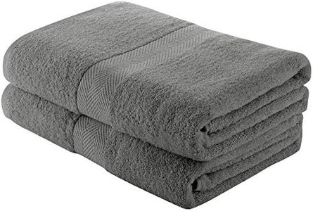 Charles Wilson Set di Asciugamani in 100% Cotone 500g/m² (2 Teli Bagno, Grigio (0120))