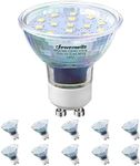 DEWENWILS GU10 LED Bulb, Dimmable Bulbs with Glass Cover for Track Lighting, Kitchen Range Hood, Living Room, 50W Equivalent, 500LM, UL Listed (2700K Warm White - 120°Beam Angle)