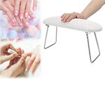 Nail Art Hand Pillow, Nail Arm Rest Cushion, Microfiber Leather Manicure Hand Pillowï¼Å’Professional Nail Rest Cushion Table Desk Station for Nails Art Salon and Home Arm Rest Cushion Manicure Tool(01)