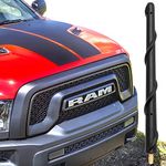 KSaAuto Antenna for Dodge Ram 1500 2500 3500 2009-2024, Dodge Ram 1500 Antenna Replacement, 7 Inch Stubby Spiral Rubber Pickup Car Truck Dodge Ram 1500 Accessories Upgrade for AM FM Radio Reception